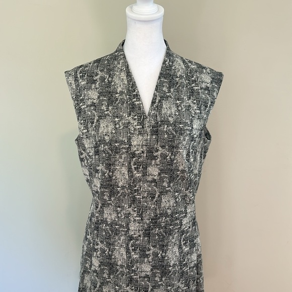 MM Lafleur Aditi Dress in Black and White Jacquard Crackle Print New Size 10 - Picture 6 of 13